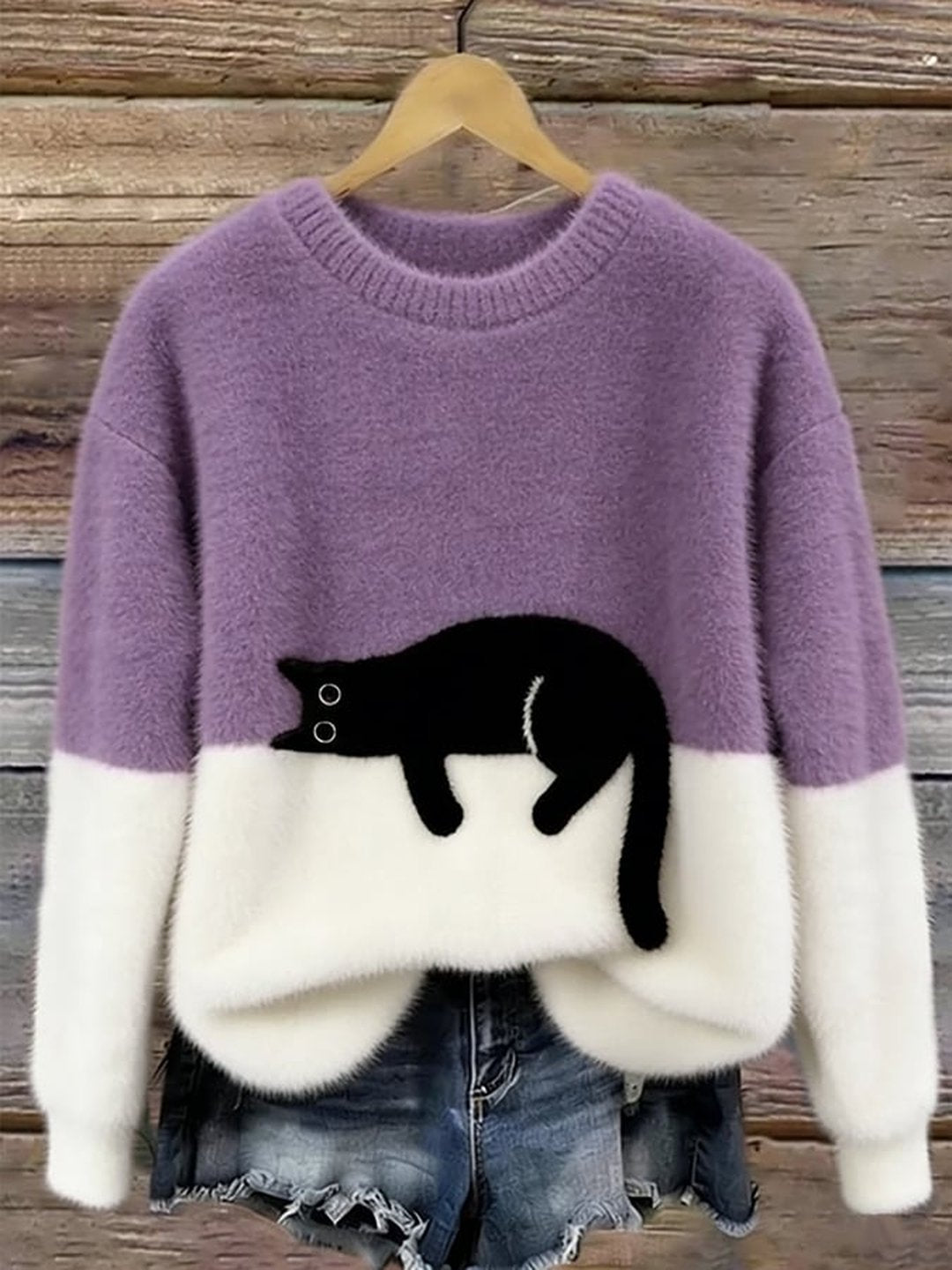 Jocelyne | Cat Print Oversized Jumper