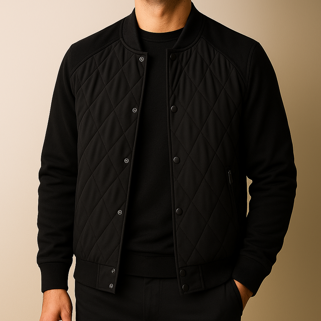 Leif | Diamond-Quilted Overshirt Jacket