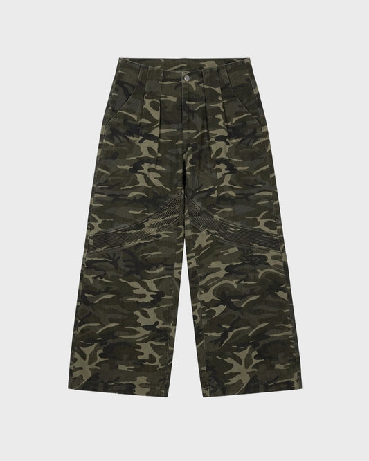 Rhys | Pleated Camo Trouser