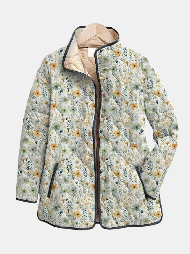 Nola | Floral Print Quilted Jacket