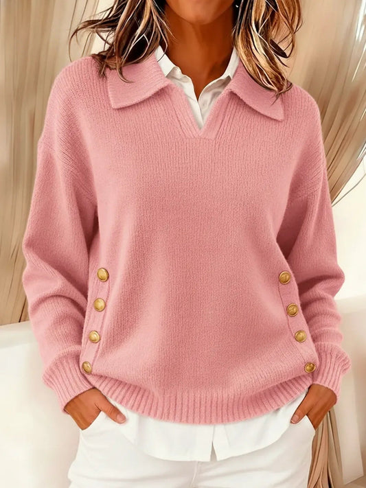 Erminia | Polo-Collar Knit Jumper