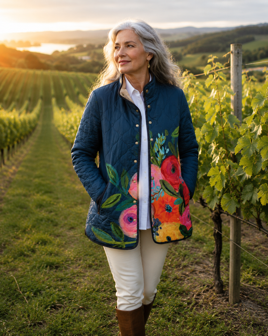 Amaya | Vintage Floral Quilted Jacket