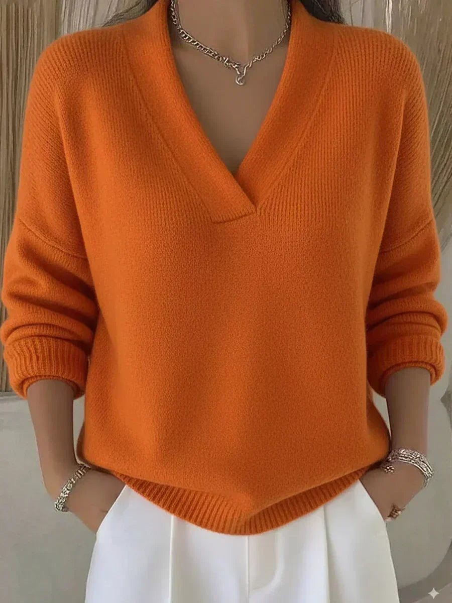 Viola | Relaxed V-Neck Jumper