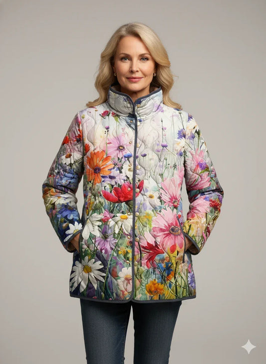 Kaia | Charming Floral Quilted Jacket