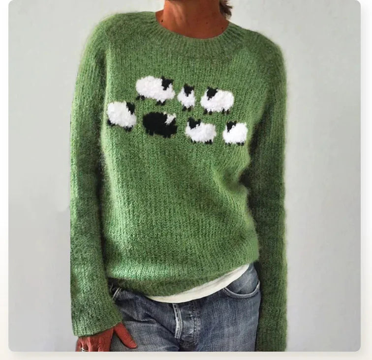 Bianka | Sheep Motif Knit Jumper
