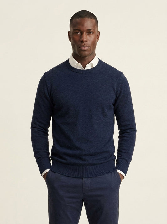 Ischia chunky knit jumper in blue