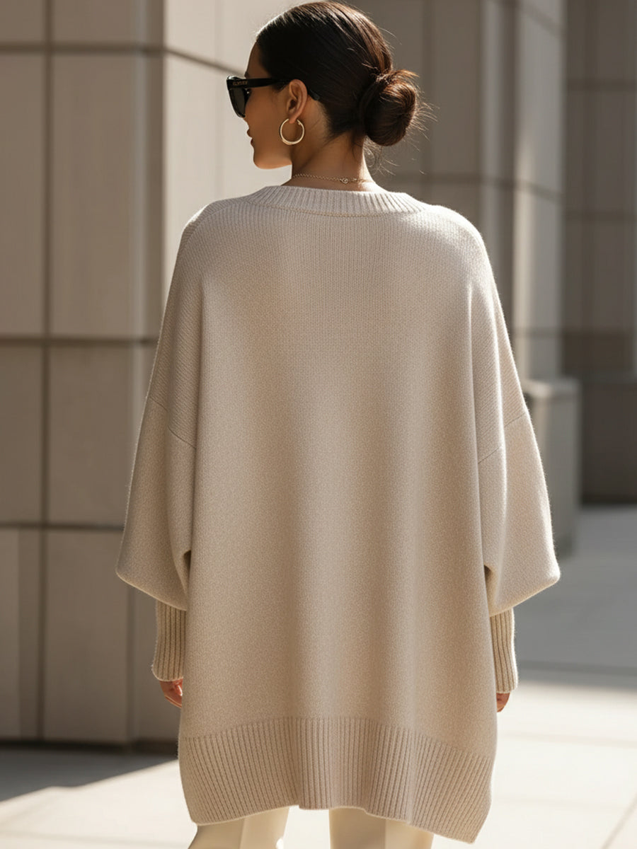 Ludovica | Oversized Wide-Neck Jumper