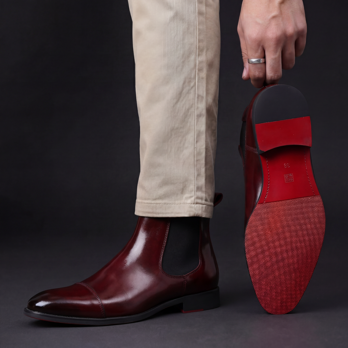 Calvino | Cap-Toe Leather Chelsea Boot