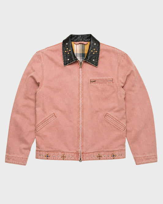 Jewel | Studded Collar Canvas Jacket