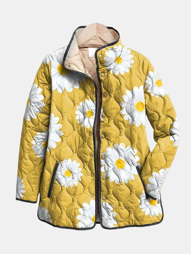 Sable | Daisy Print Quilted Jacket