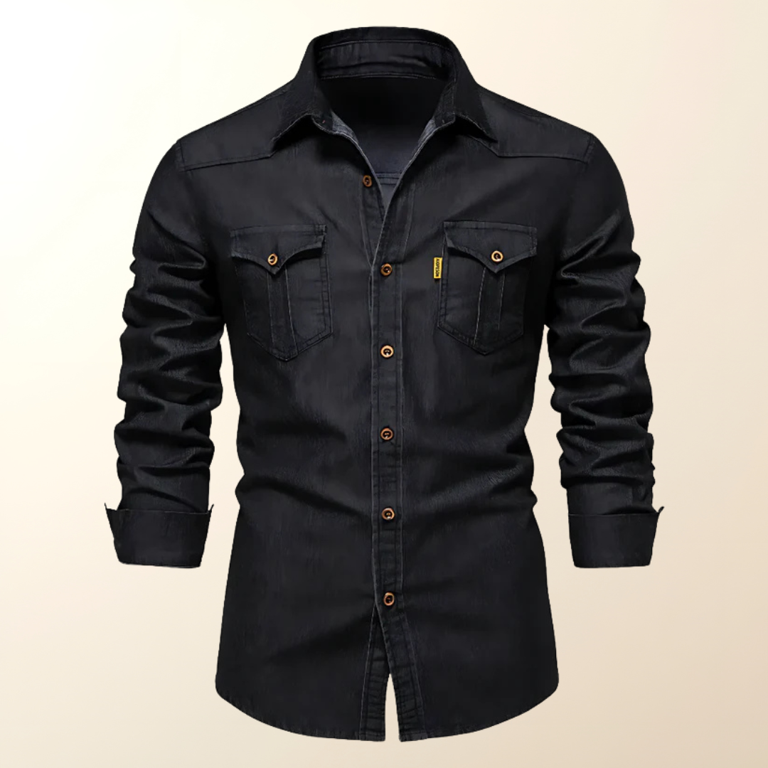 Arvéo | Denim-Mix Polo Shirt