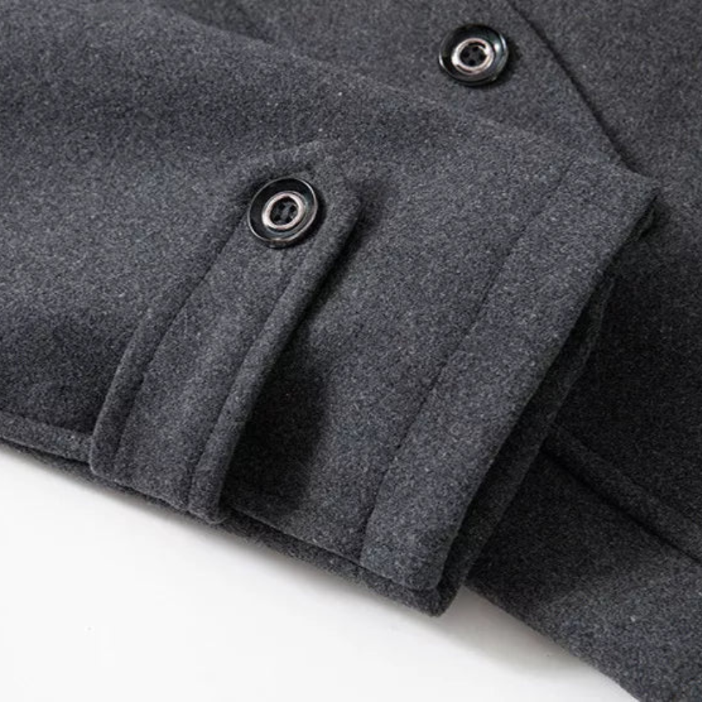 Angelo | Double-Fastening Wool-Look Overcoat
