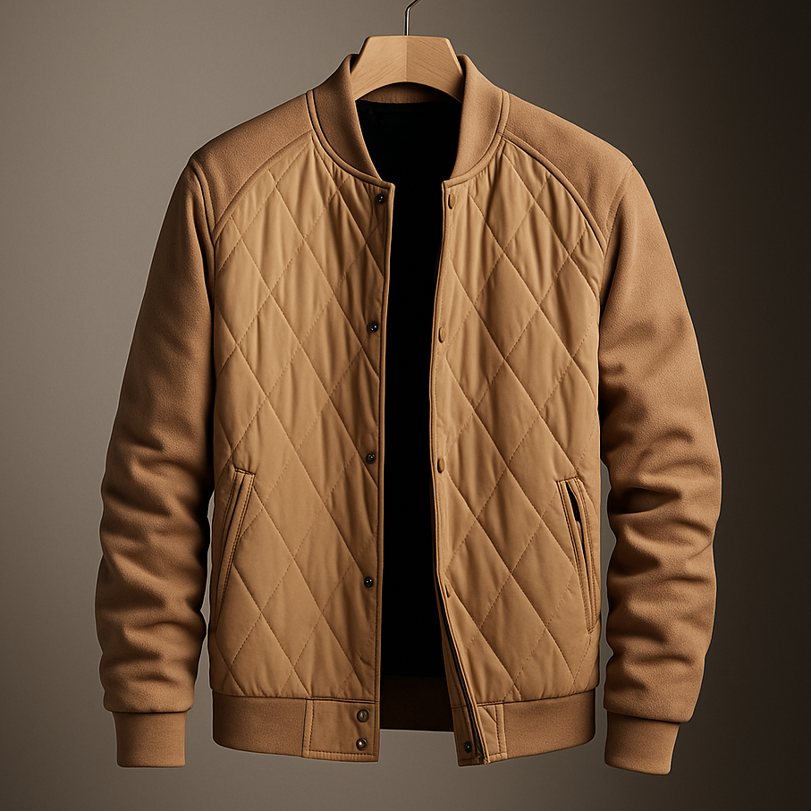 Leif | Diamond-Quilted Overshirt Jacket
