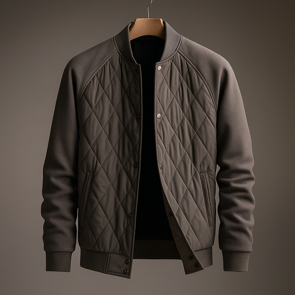 Leif | Diamond-Quilted Overshirt Jacket