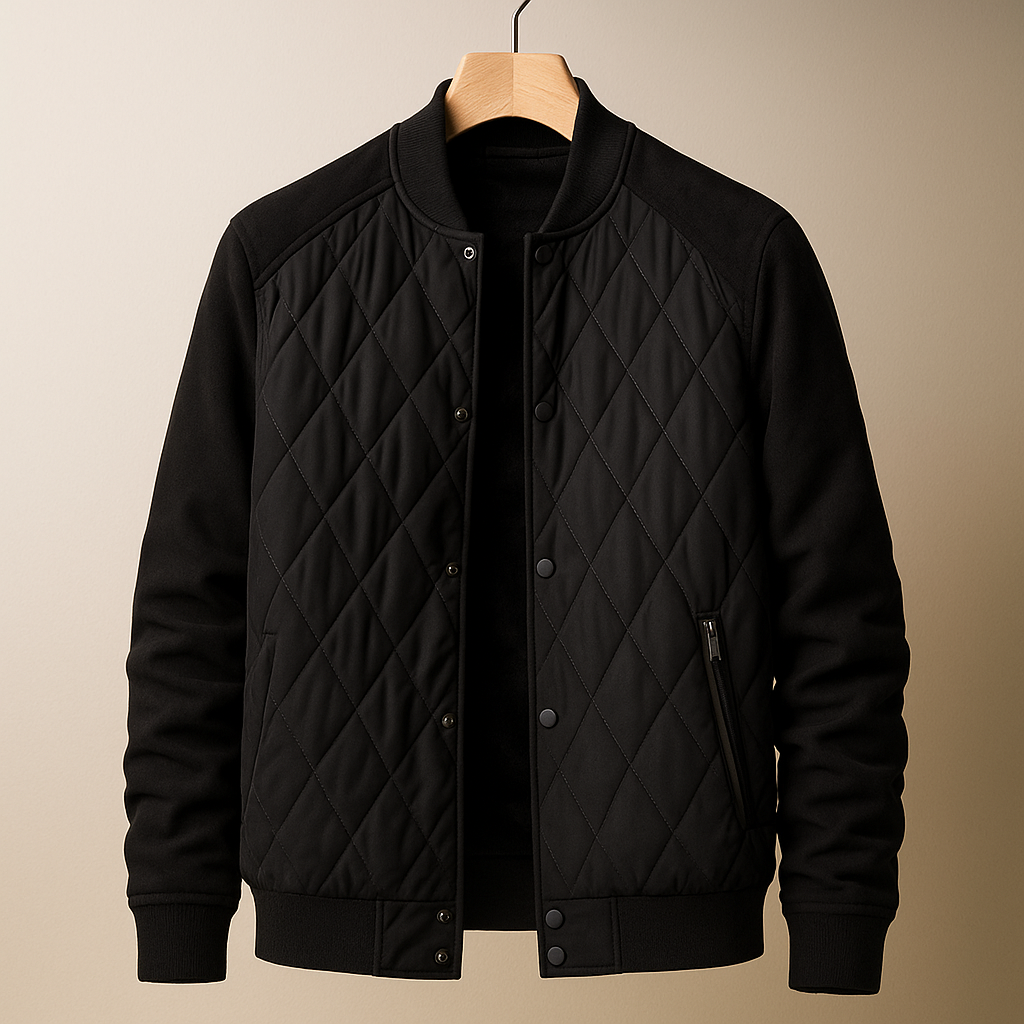 Leif | Diamond-Quilted Overshirt Jacket