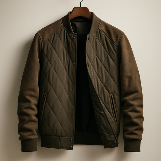 Leif | Diamond-Quilted Overshirt Jacket