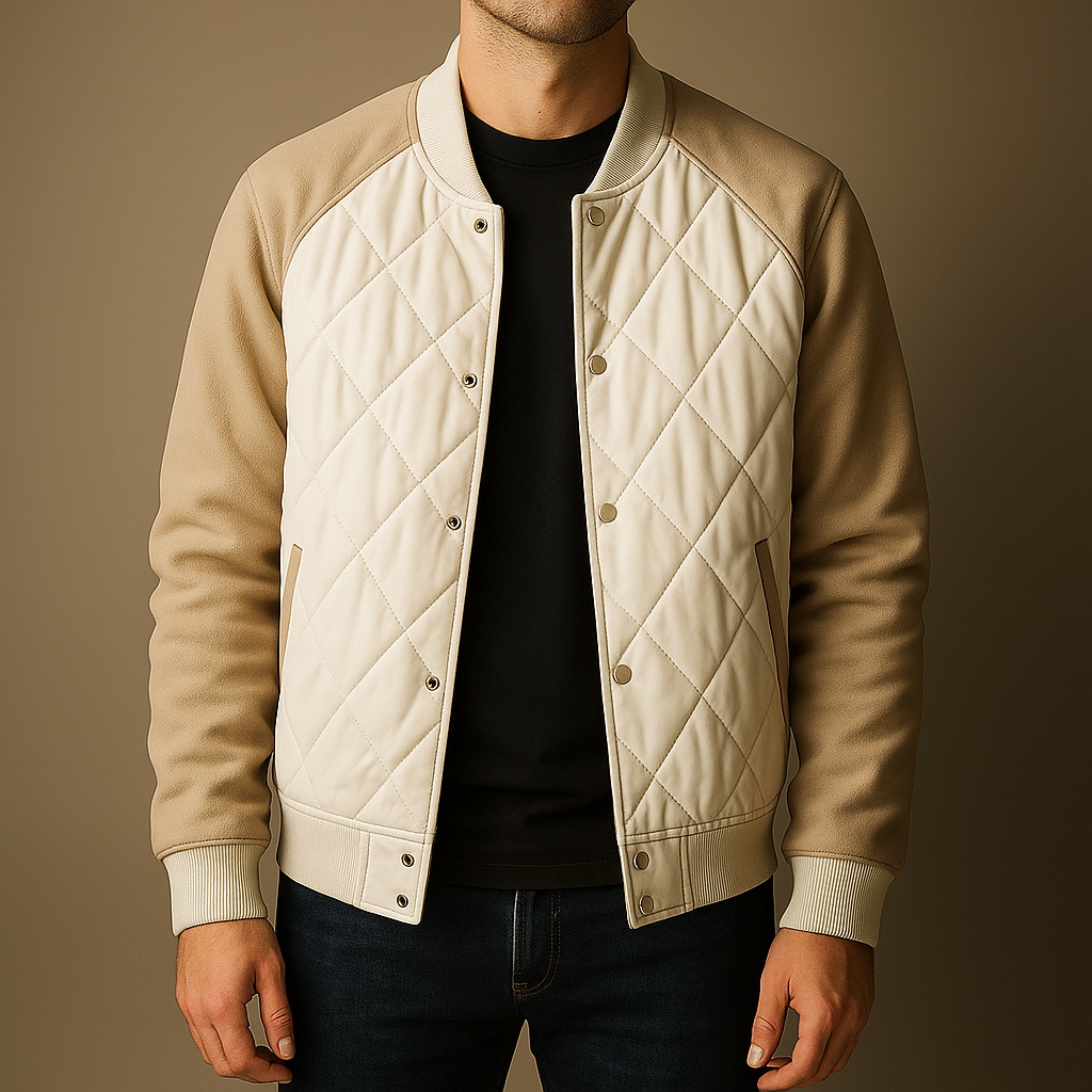 Leif | Diamond-Quilted Overshirt Jacket