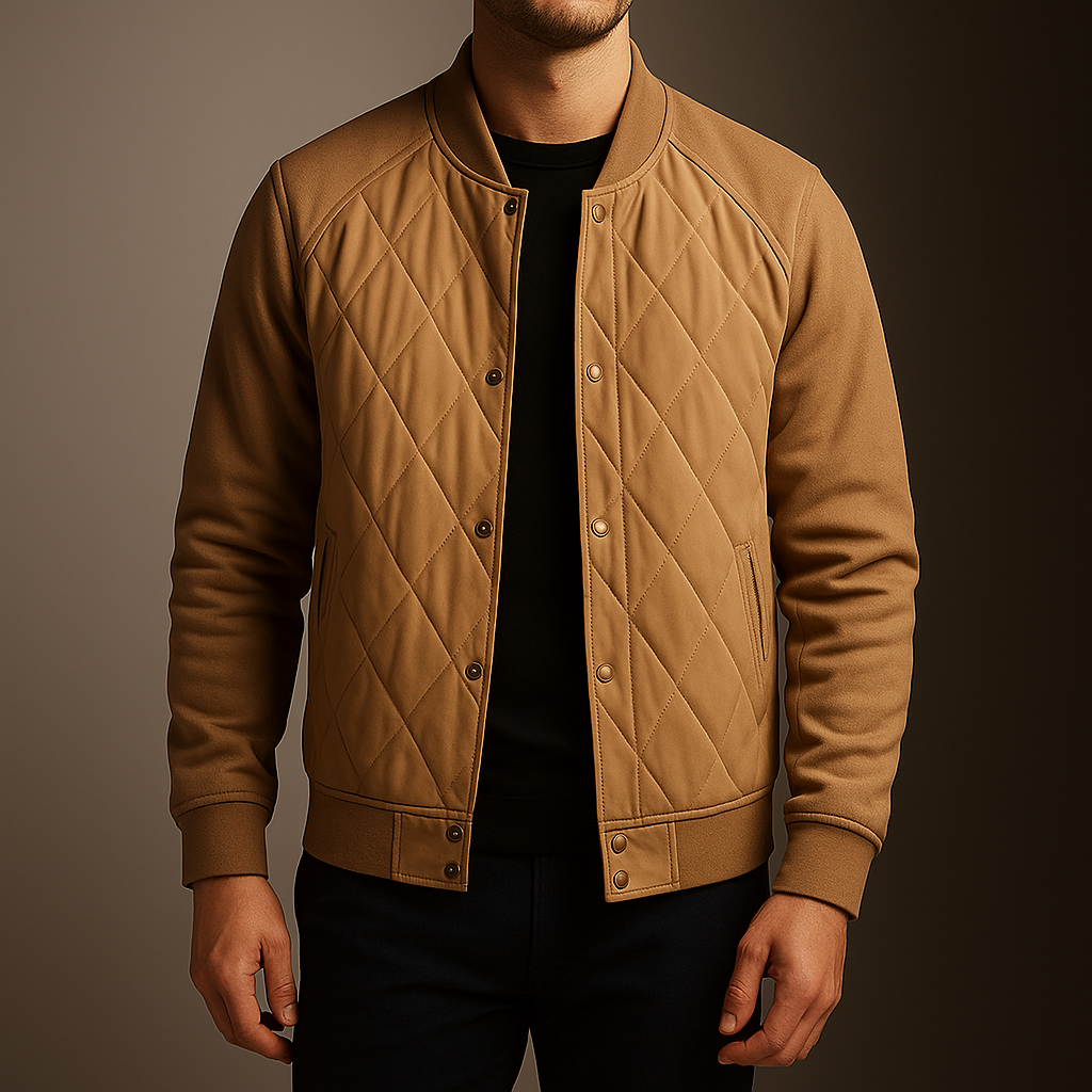 Leif | Diamond-Quilted Overshirt Jacket