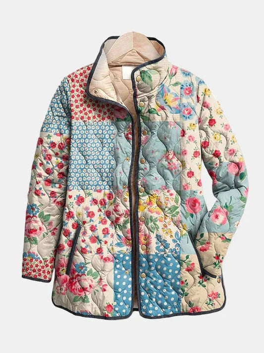 Liora | Delicate Floral Quilted Jacket