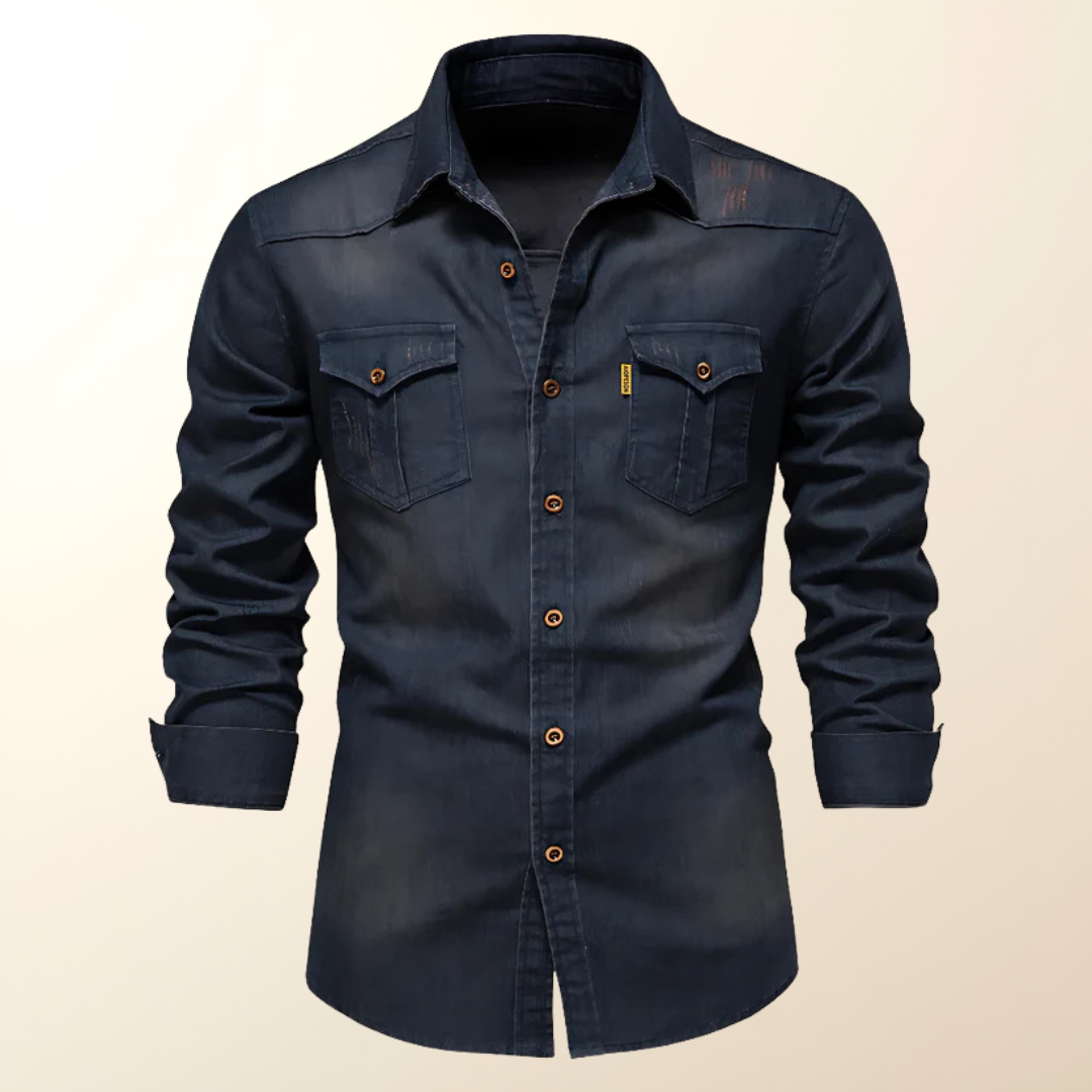 Arvéo | Denim-Mix Polo Shirt
