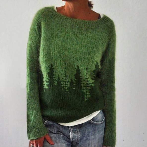 Liesa | Tree Print Retro Jumper