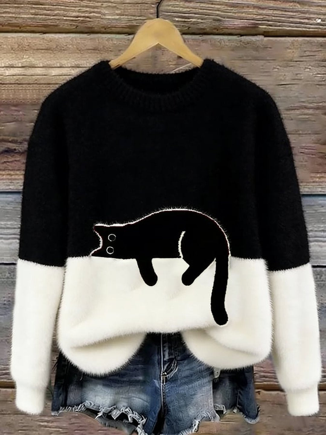 Jocelyne | Cat Print Oversized Jumper