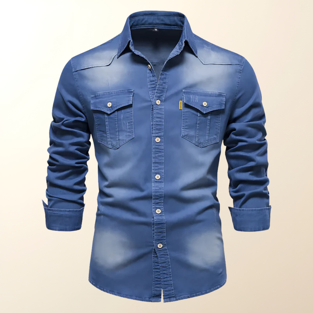 Arvéo | Denim-Mix Polo Shirt