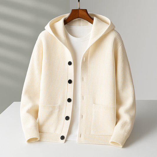 Wolfgar | Hooded Button-Through Cardigan