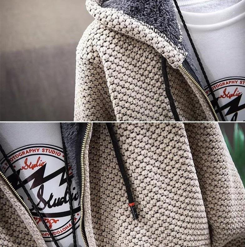 Nordique | Fleece-Lined Knit Hoodie