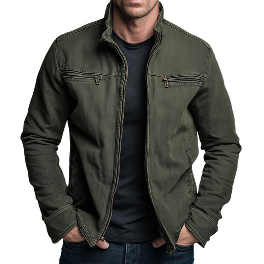Rodney | Washed Cotton Zip Jacket
