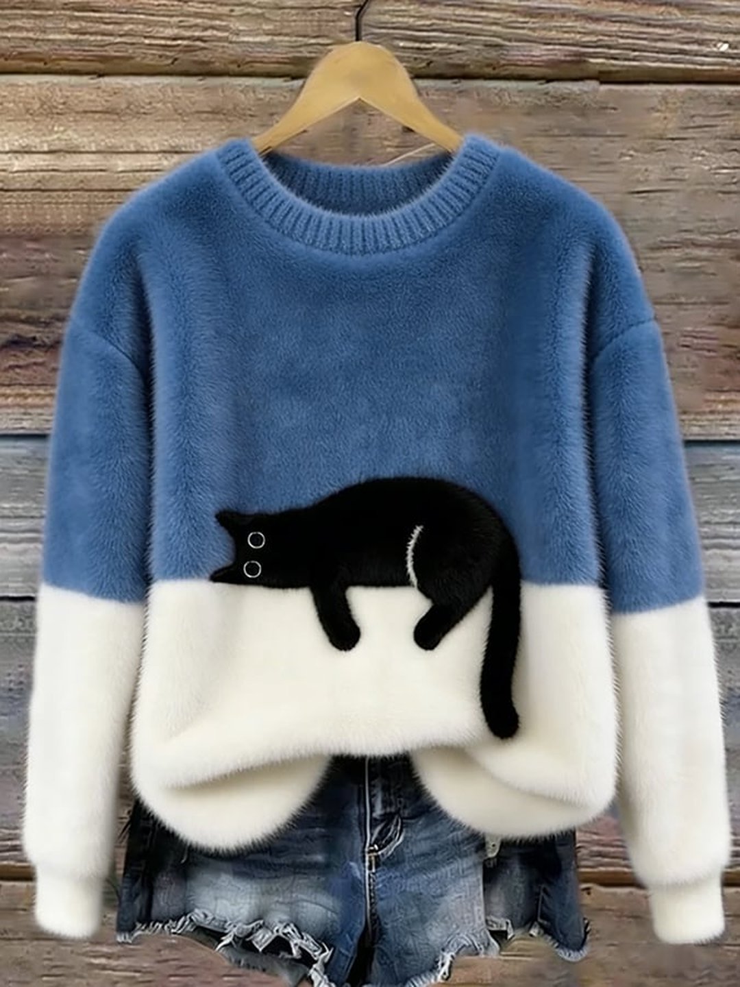 Jocelyne | Cat Print Oversized Jumper