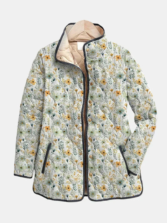 Nola | Floral Print Quilted Jacket