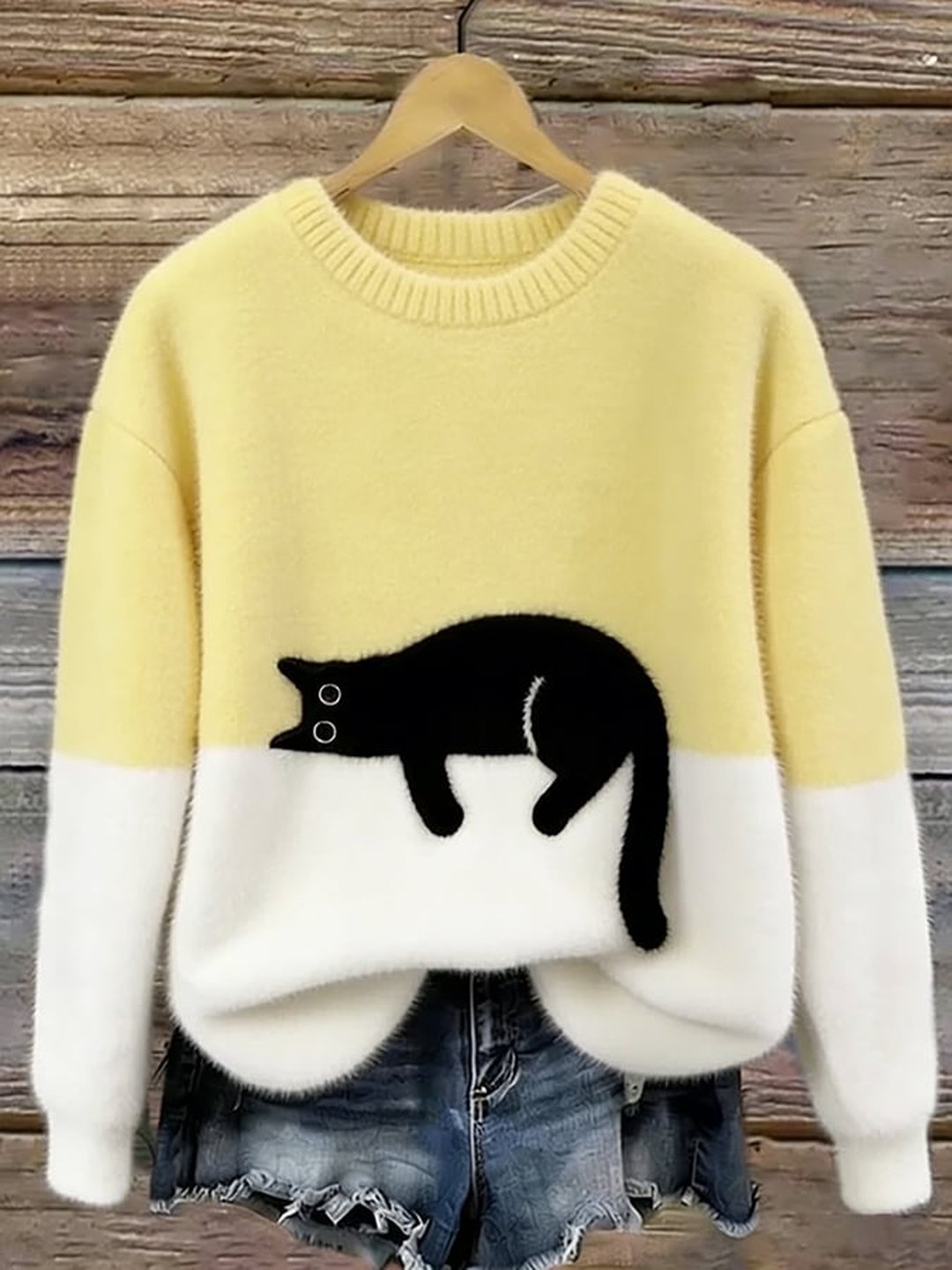 Jocelyne | Cat Print Oversized Jumper