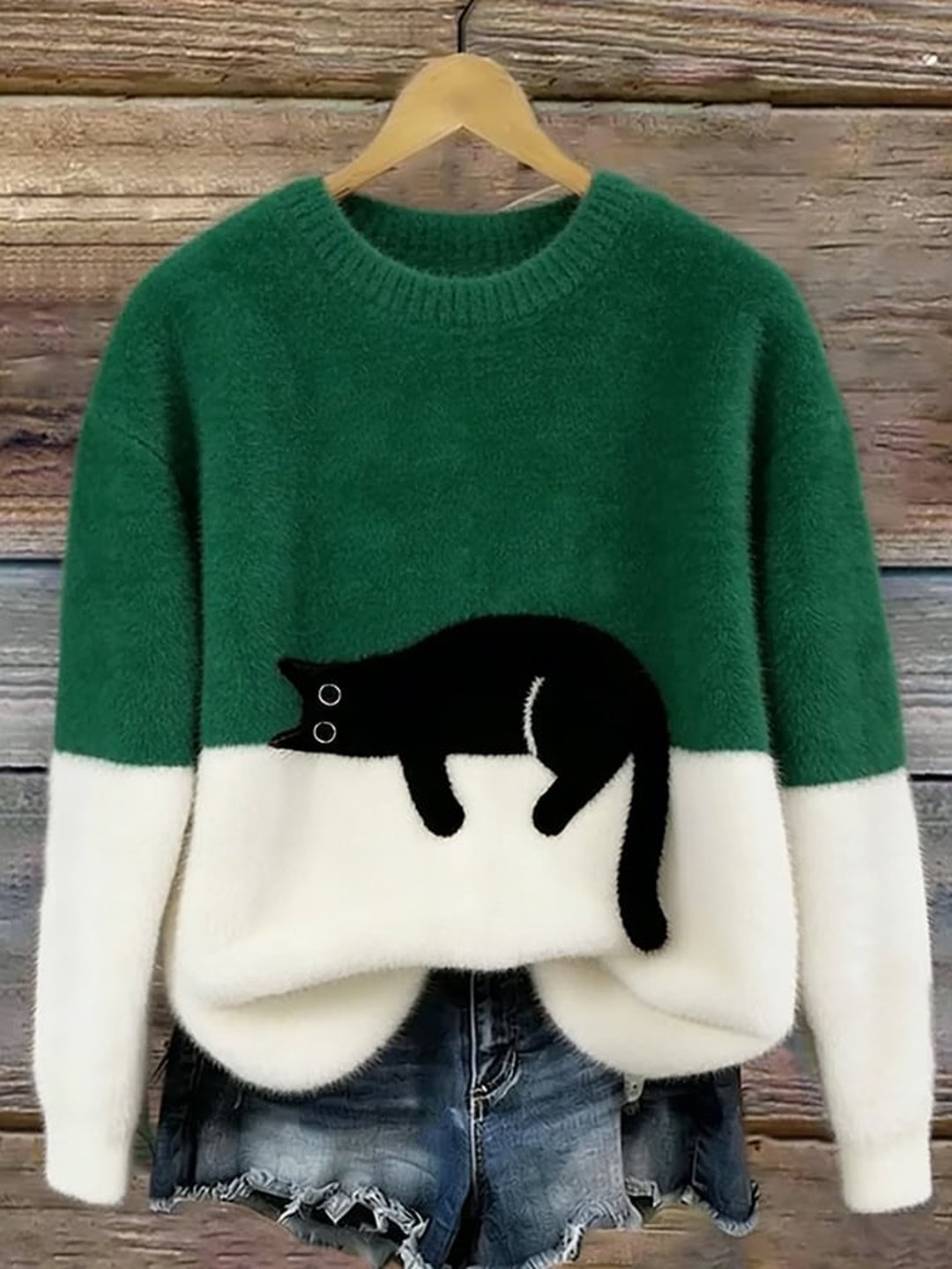 Jocelyne | Cat Print Oversized Jumper