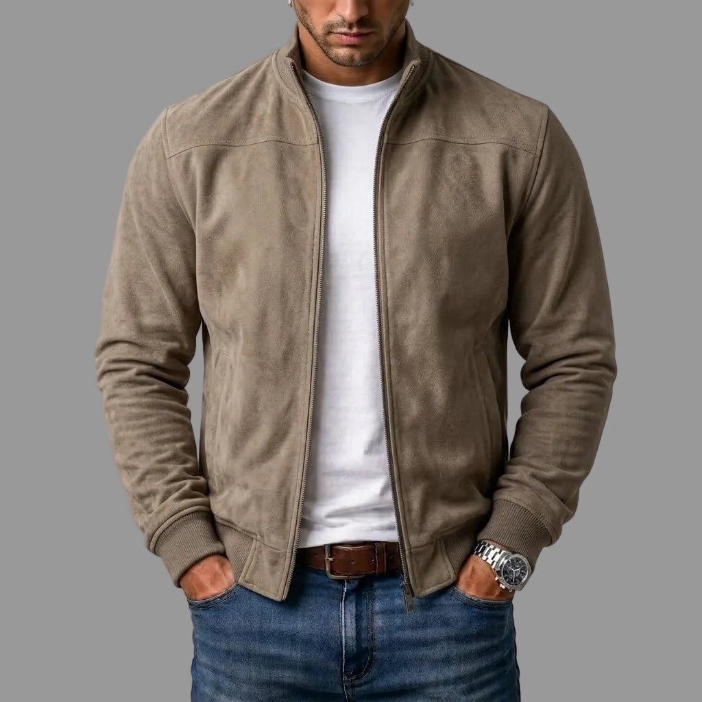 Corrado | Suede-Look Bomber Jacket