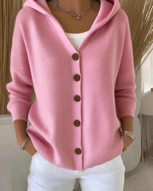 Evadne | Hooded Button Cardigan