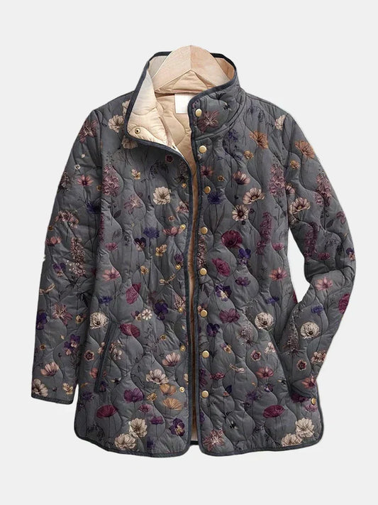 Niva | Floral Print Quilted Jacket