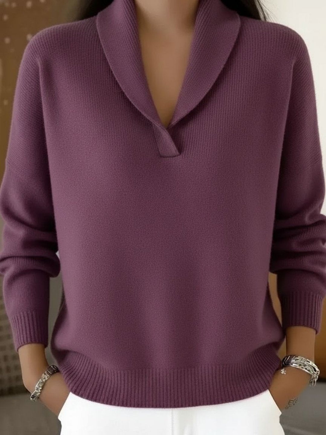 Topaz | V-Neck Knit Jumper