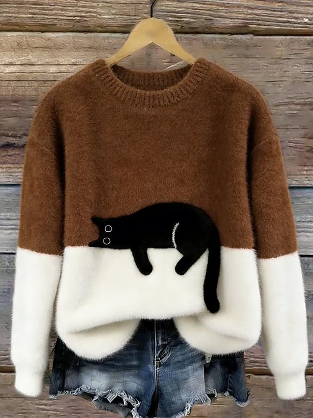 Jocelyne | Cat Print Oversized Jumper