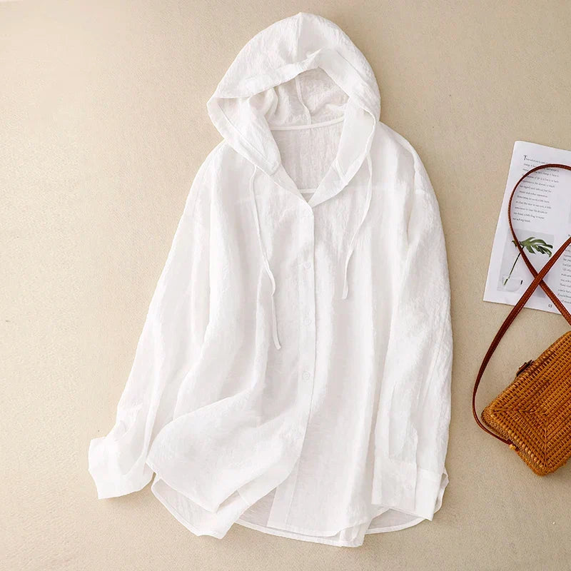 Amanda | Button-Front Hooded Overshirt