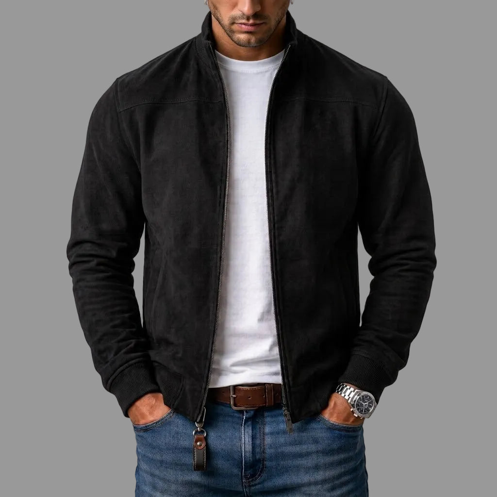Corrado | Suede-Look Bomber Jacket