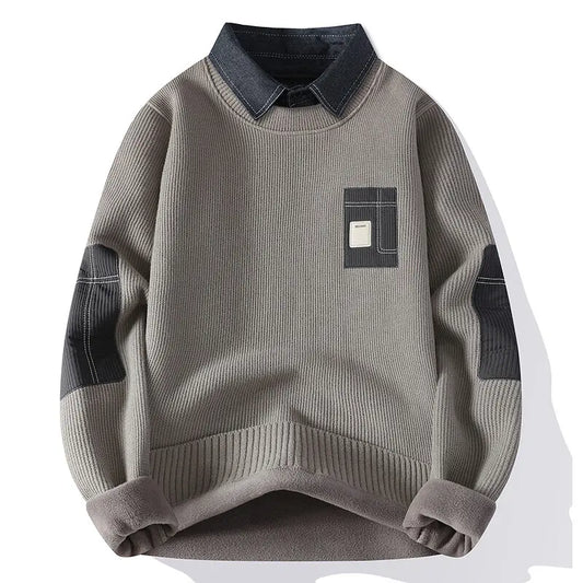 Brooks | Denim-Look Knit Top