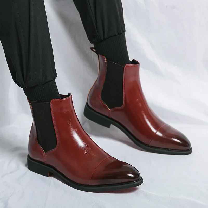 Calvino | Cap-Toe Leather Chelsea Boot