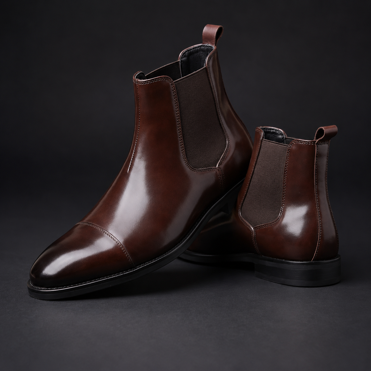 Calvino | Cap-Toe Leather Chelsea Boot