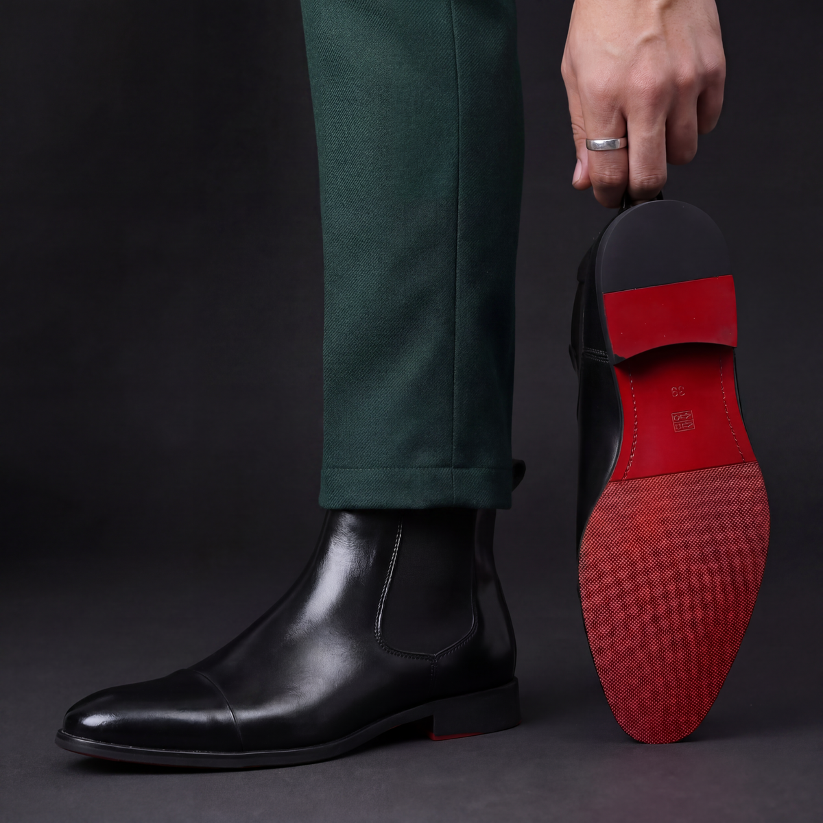 Calvino | Cap-Toe Leather Chelsea Boot