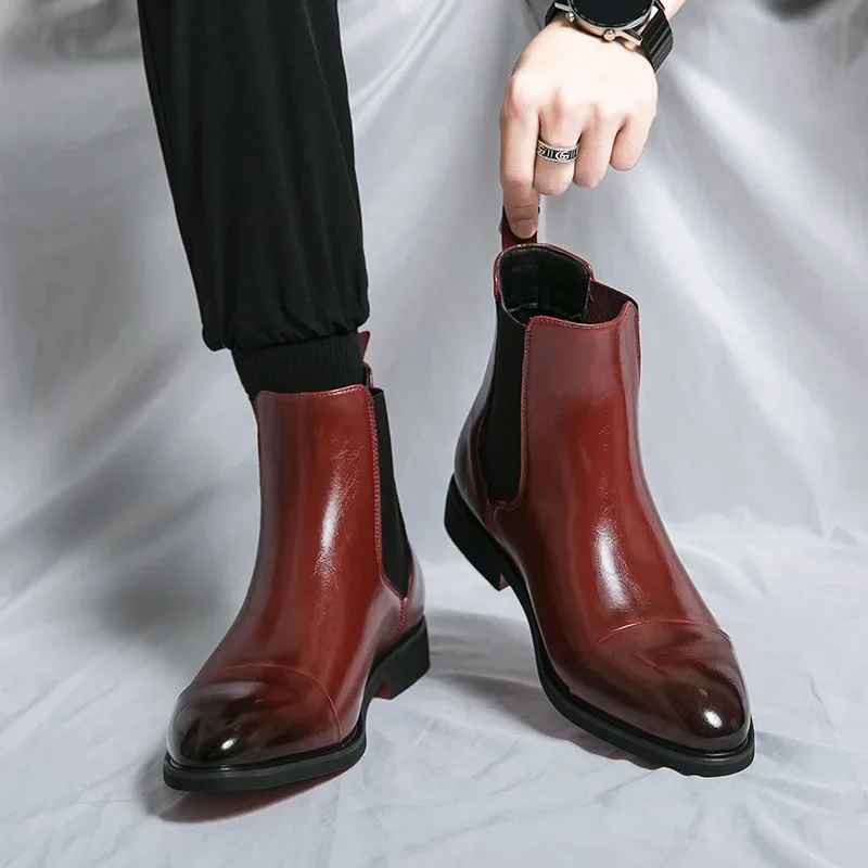 Calvino | Cap-Toe Leather Chelsea Boot