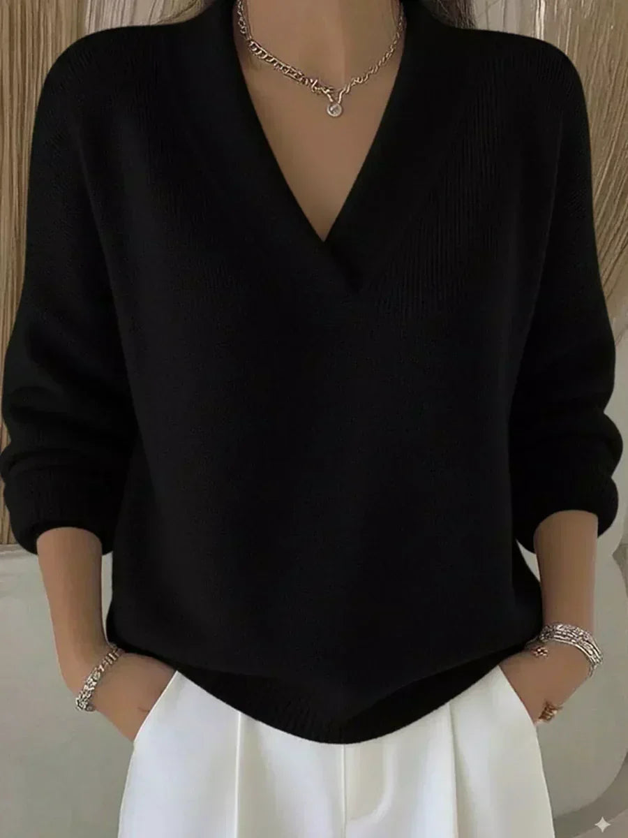 Viola | Relaxed V-Neck Jumper