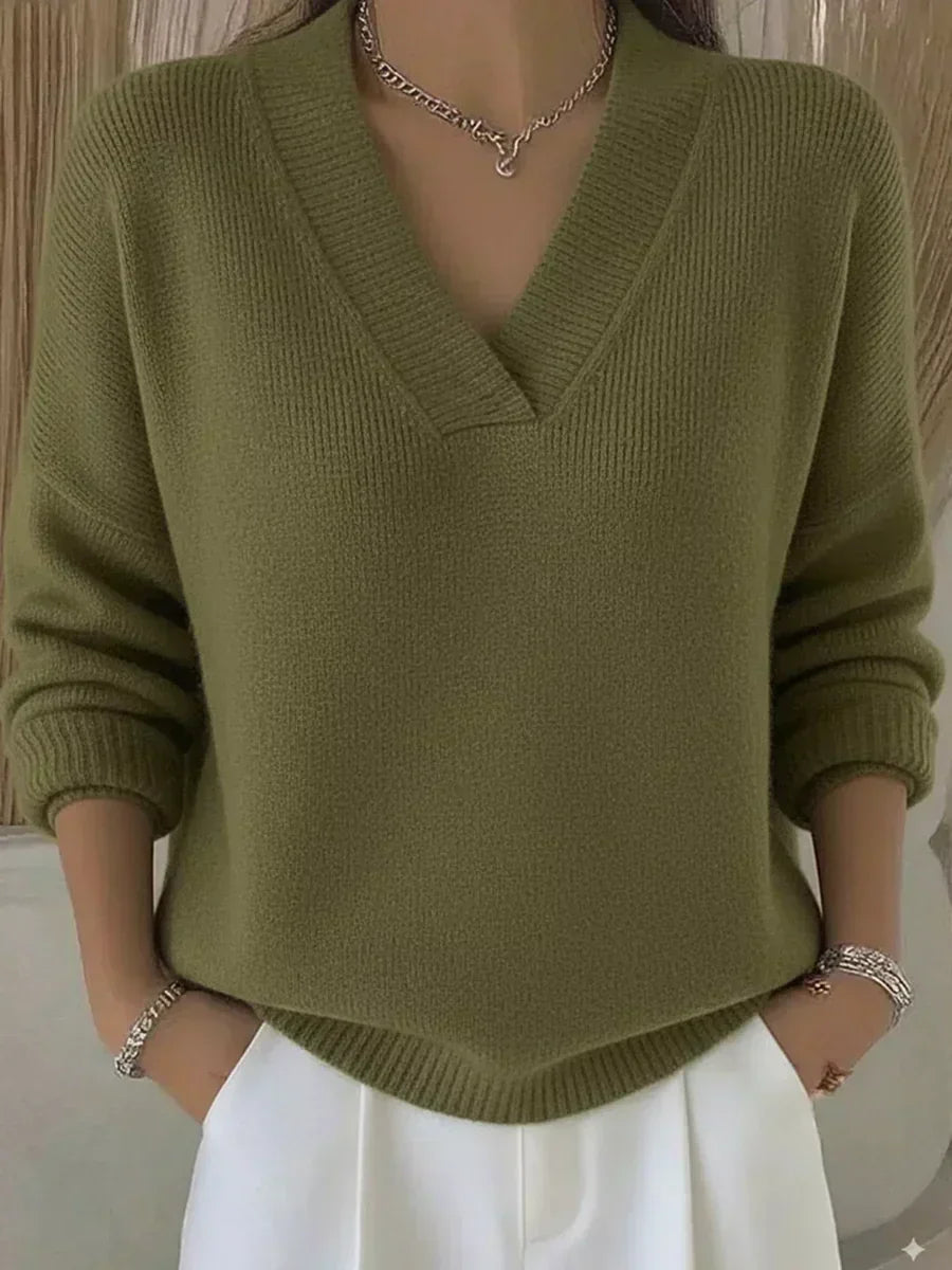 Viola | Relaxed V-Neck Jumper