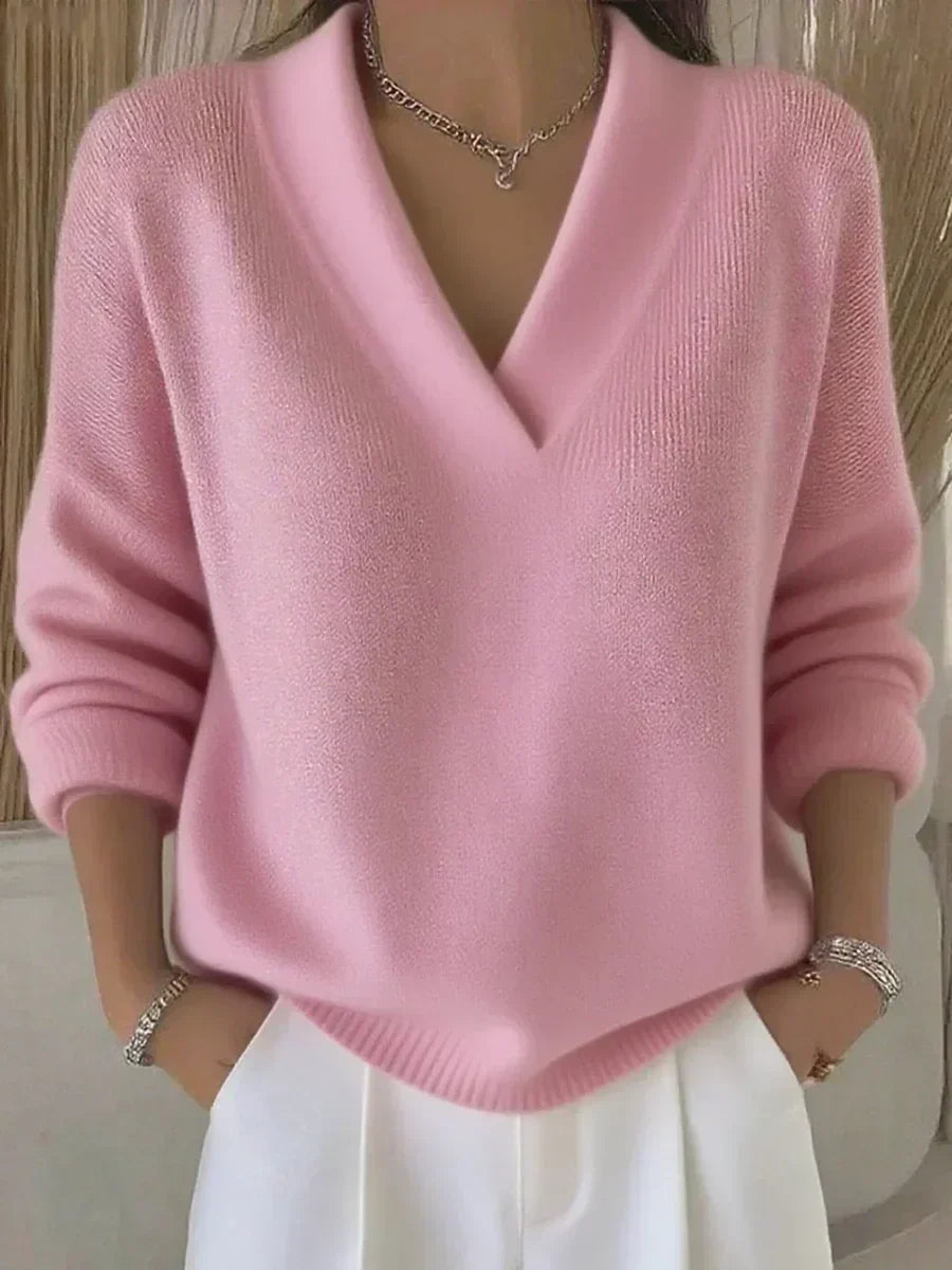 Viola | Relaxed V-Neck Jumper