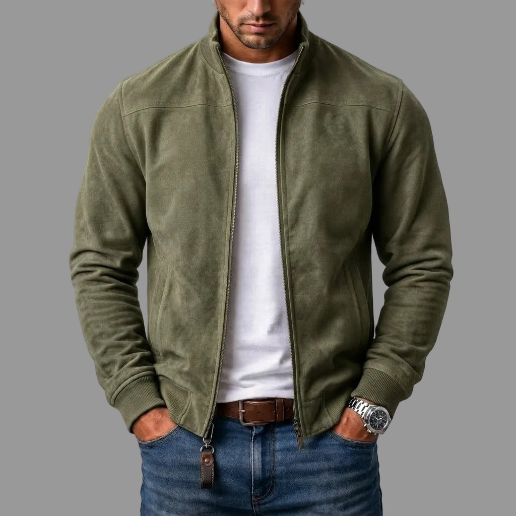 Corrado | Suede-Look Bomber Jacket